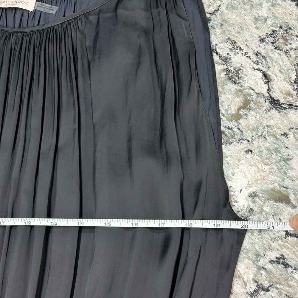 Ramy Brook Womens Size Large Black and white pleated Midi Dress - Picture 6 of 11
